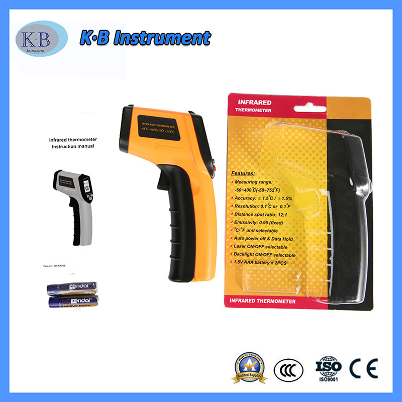 Icke-kontaktbar industriell digital temperaturmätinstrument Laser LCD-bildskärm Digital termometer GM320 Infraröd termometer