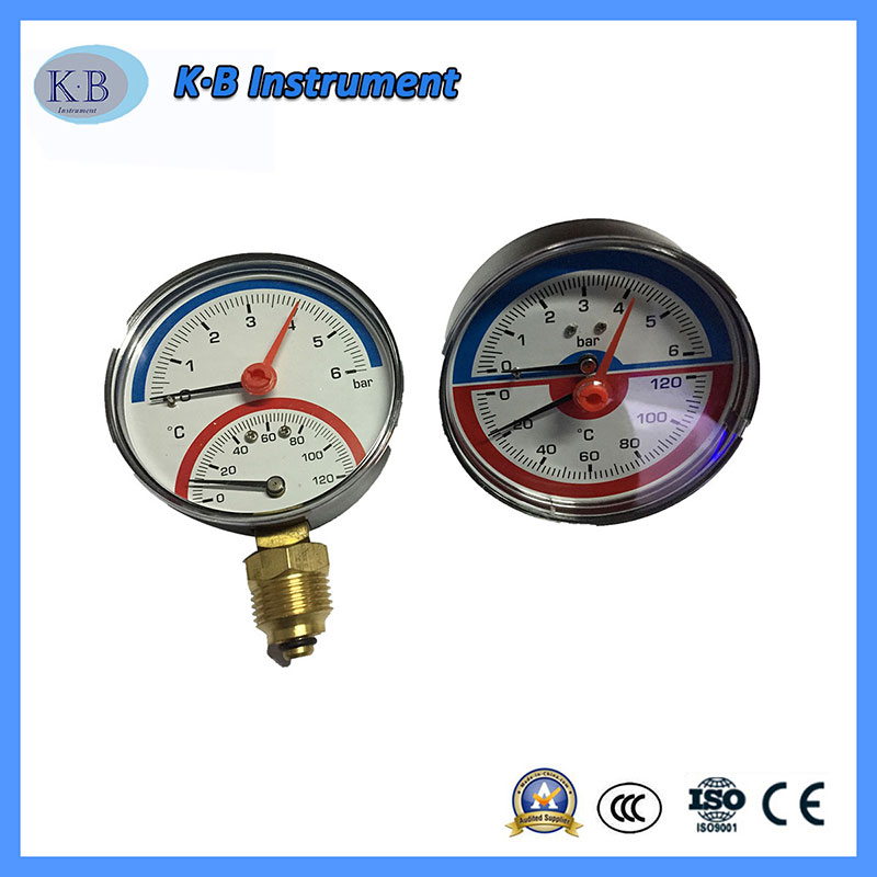 Termomätare, mekanisk tryckmätare och temperaturmätare